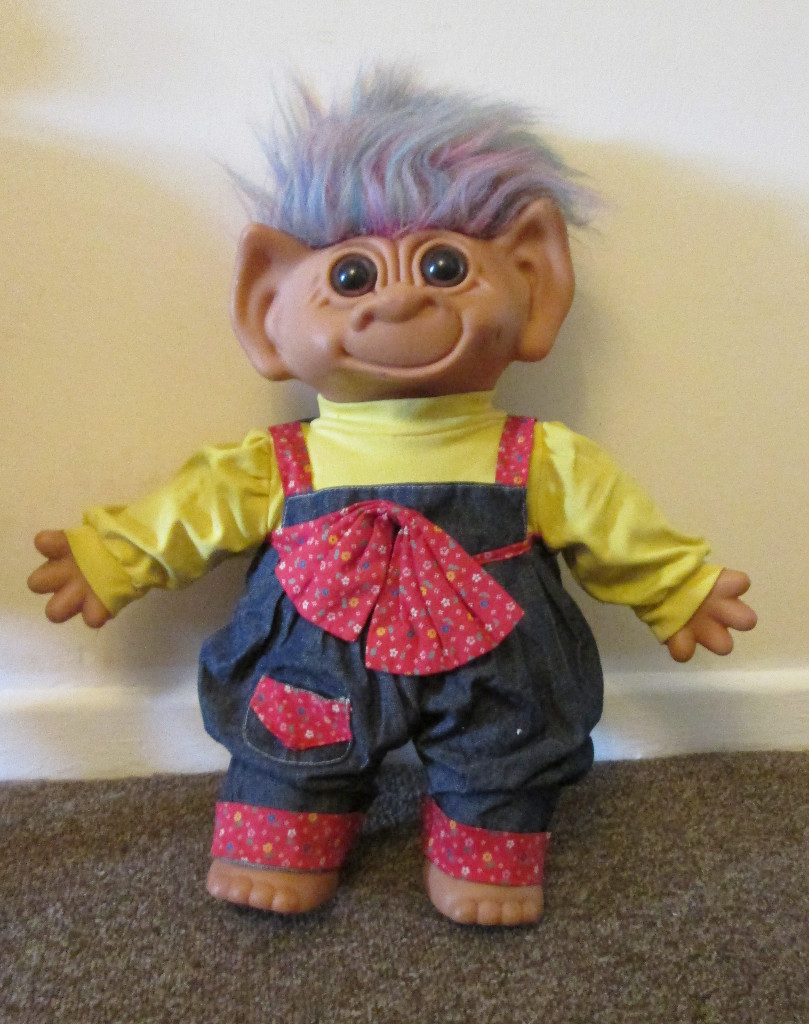 rainbow hair troll doll